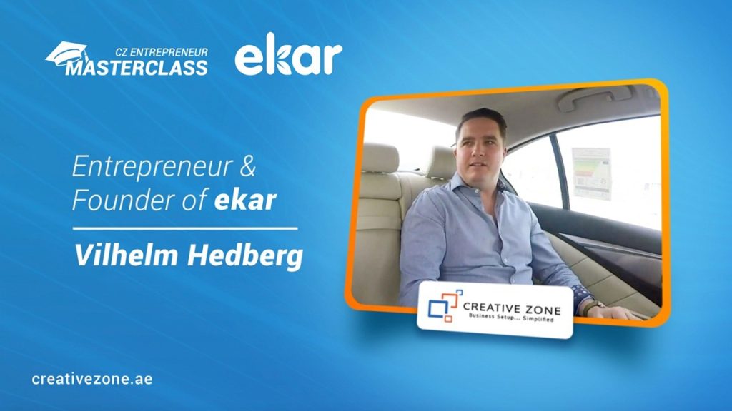 CZ Entrepreneur Masterclass featuring Vilhelm Hedberg, Founder of ekar