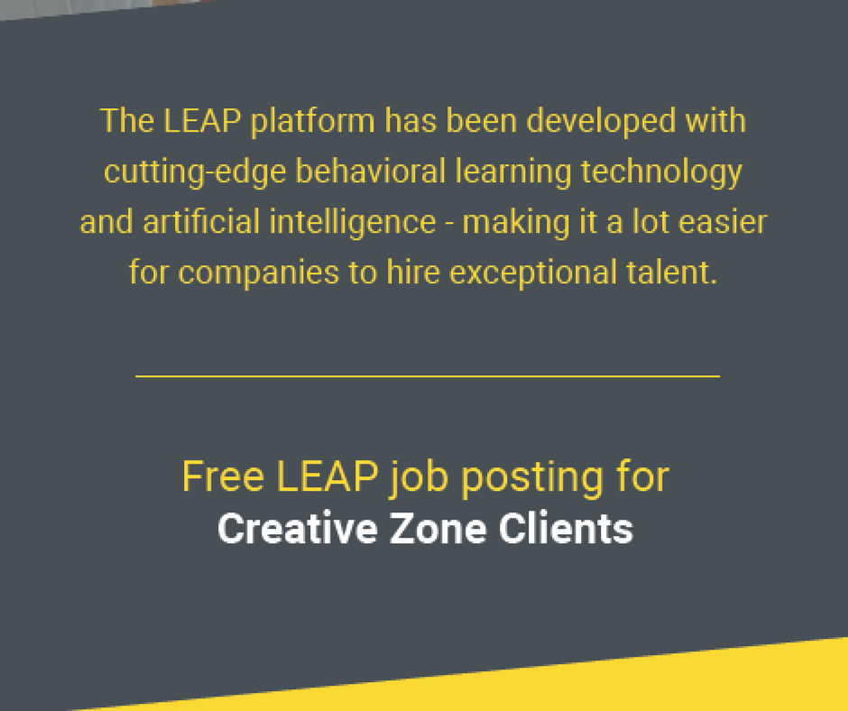 Leap promo for CREATIVE ZONE clients