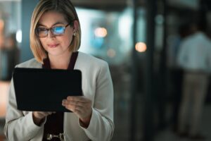 A woman registering her company in Dubai